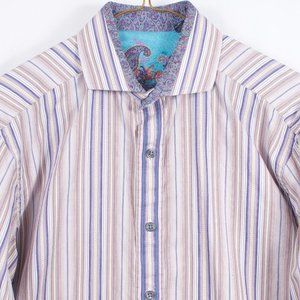 Men's Lavender Stripe Button-Down Shirt